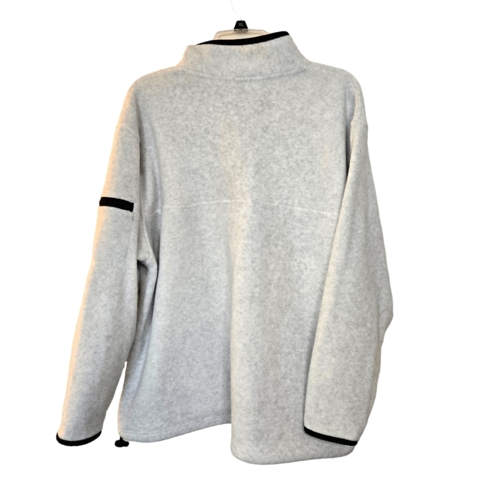 Prospirit Men's XL Pullover Fleece Light Gray Zippered Placket 3 Pockets - Picture 2 of 7
